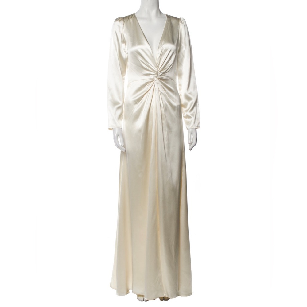 Reformation silk long dress white size 0